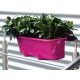 Blumenkasten mit Wasserspeicher, Untersetzer und Halterungs-Set