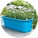 Blumenkasten mit Wasserspeicher, Untersetzer und Halterungs-Set