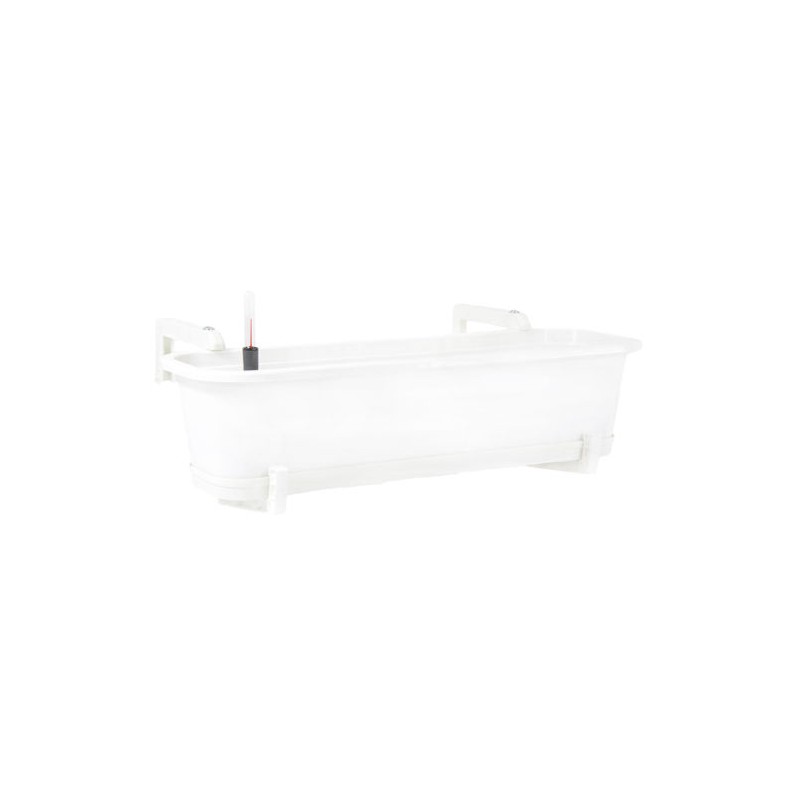Blumenkasten mit Wasserspeicher, Untersetzer und Halterungs-Set