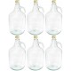 6 Stück 5 L Gärballon Weinballon Glasflasche Glasballon mit Schraubverschluß