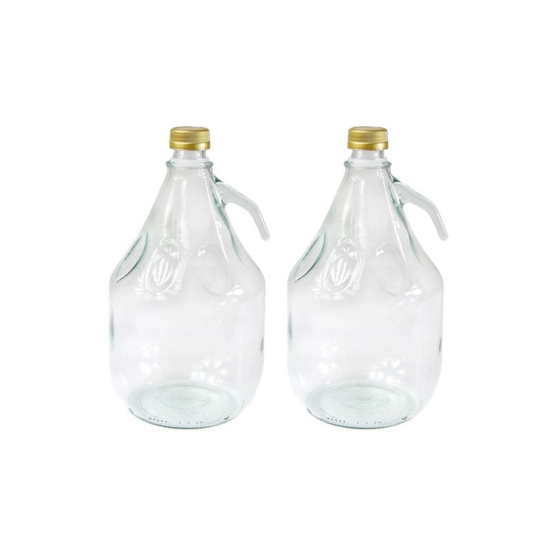 2 Stück 3 L Gärballon Weinballon Glasflasche Glasballon mit Schraubverschluß