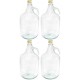 4 Stück 5 L Gärballon Weinballon Glasflasche Glasballon mit Schraubverschluß