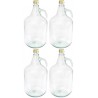 4 Stück 5 L Gärballon Weinballon Glasflasche Glasballon mit Schraubverschluß