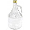 2 L Glasflasche Glasballon Weinballon Gärballon mit Schraubverschluß
