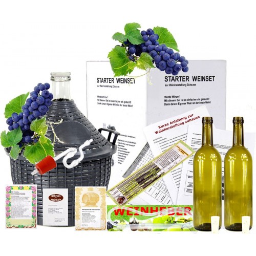 Starterset -Mach Wein selbst komplettes Weinset Wein selbermachen Weinballon 15L