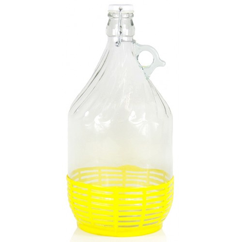 5 L Weinballon Glasballon gut schließbarer Bügelverschluss Glasflasche