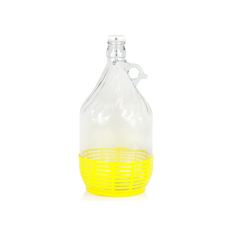 5 L Weinballon Glasballon gut schließbarer Bügelverschluss Glasflasche